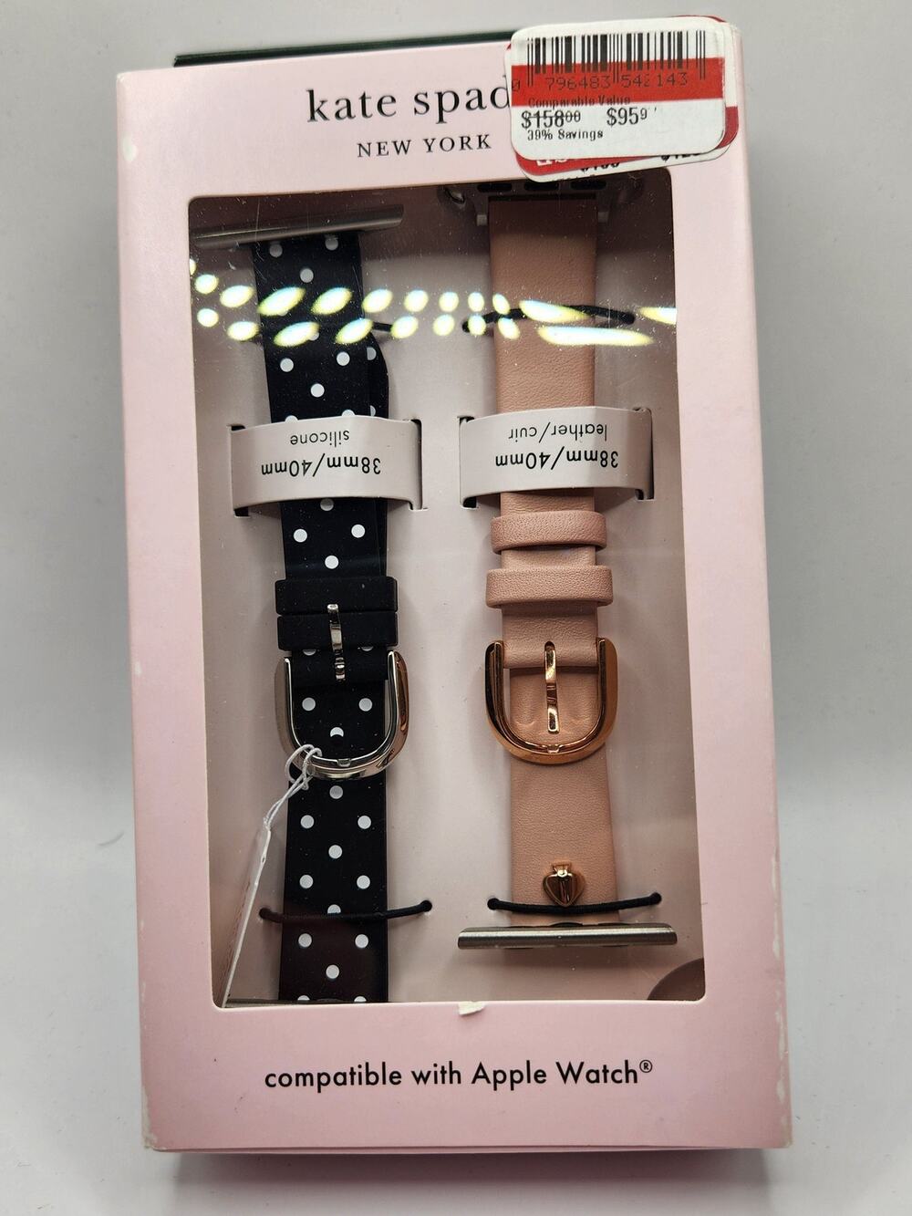 Kate Spade Apple Watch Band Set Leather Polka Dot - Apple 38mm and 40mm